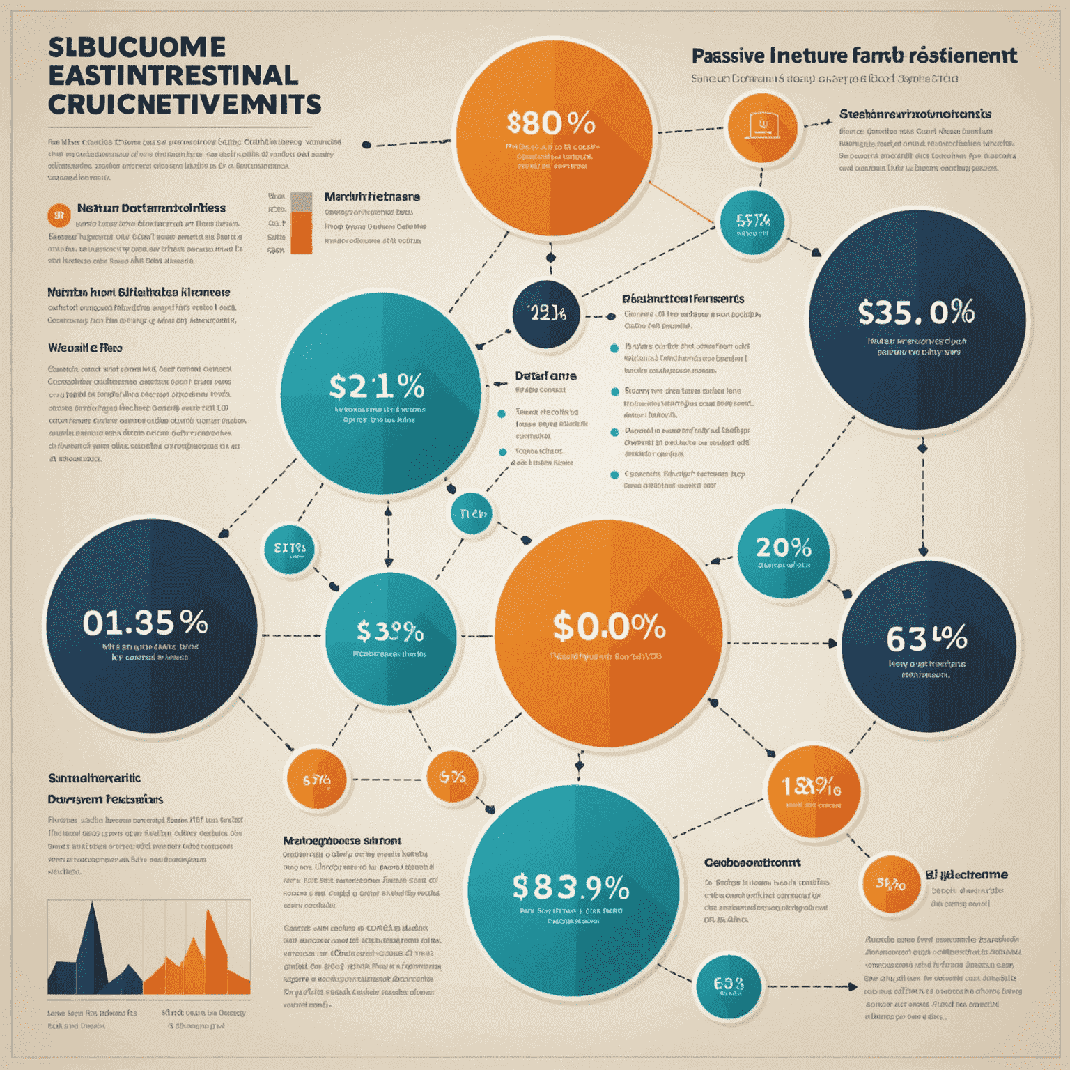 Infographic showing various passive income streams from oil market investments, including ETFs, stocks, and MLPs