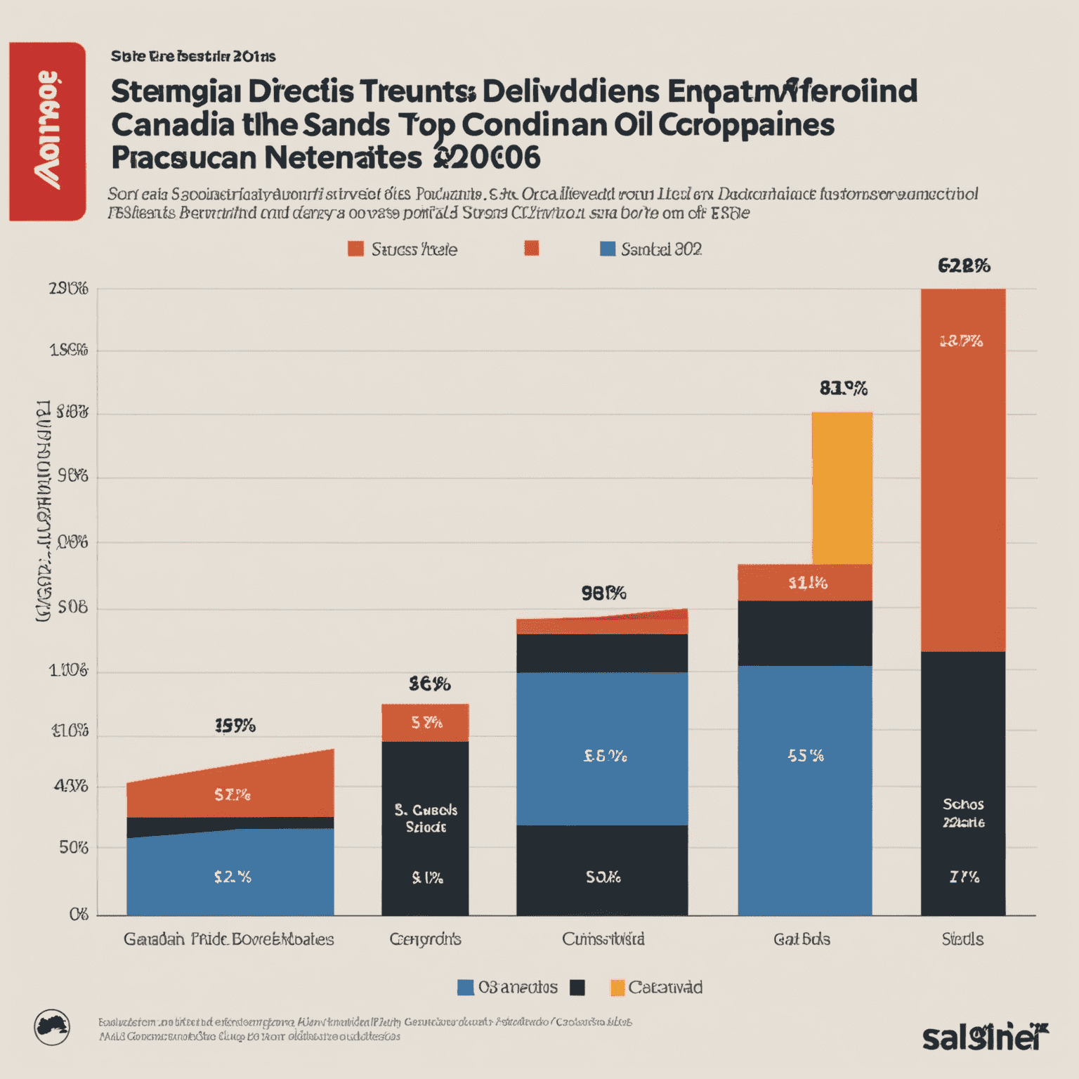 Graph showing steady dividend growth from top Canadian oil sands companies over the past decade